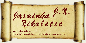Jasminka Nikoletić vizit kartica